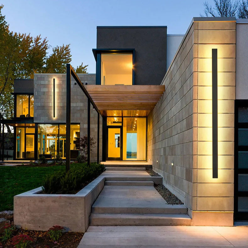 Lights of Scandinavia - Funkis - Funkis - IP65 Waterproof outdoor LED wall light.  Black frosted aluminum surface and bright powerful LED source.   Dimmable version comes with a remote control to adjust brightness and color temperature.